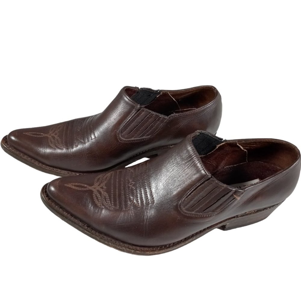 Steve Madden Duvaal Brown Leat Womens Size 7 1/2 Leather Ankle Boots Shoes